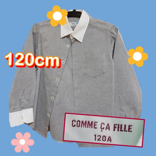 コムサデモード(COMME CA DU MODE)のCOMME CA FILLE 紺色　シャツ　120cm(Tシャツ/カットソー)