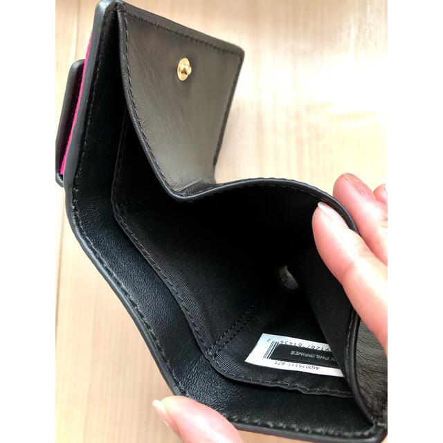 新品 マークジェイコブス 三つ折財布 お財布 ミニウォレット 本革 ピンク×黒
