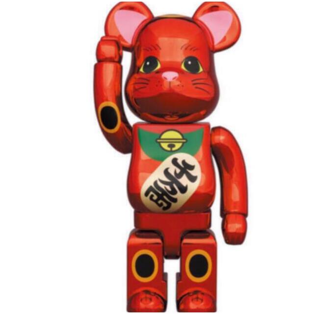 フィギュアBE@RBRICK 招き猫 梅金メッキ 発光 400% 即日配送