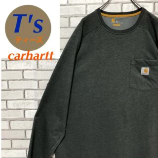 カーハート(carhartt)の超希少 カーハート ロゴタグ ビックサイズ 長袖 Tシャツ 美品(Tシャツ/カットソー(七分/長袖))