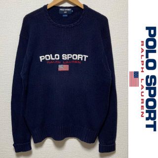 ポロラルフローレン(POLO RALPH LAUREN)の90s POLO SPORT　ニット　ポロスポーツ　ヴィンテージ　デカロゴ　良好(ニット/セーター)