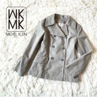 ミッシェルクラン(MICHEL KLEIN)のLio様専用★ミッシェルクラン★綺麗系デニムハンサムジャケット グレー ショート(Gジャン/デニムジャケット)