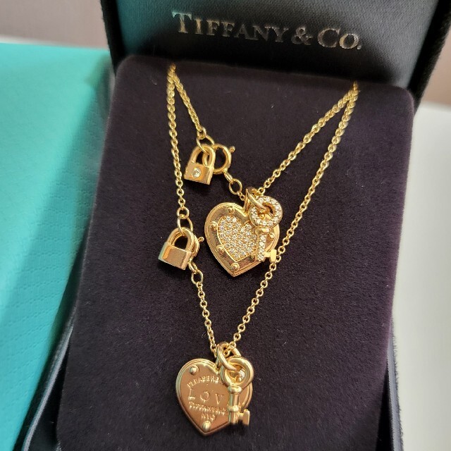Tiffany & Co. - 90万 ティファニー K18 K18PG ラブ ハート タグ キー