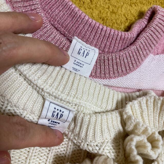 babyGAP(ベビーギャップ)のベビーギャップ　セーター　2着 キッズ/ベビー/マタニティのキッズ服女の子用(90cm~)(ニット)の商品写真