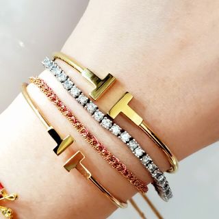 Tiffany & Co. - ティファニー K18 ローズゴールド T ワイヤー ...