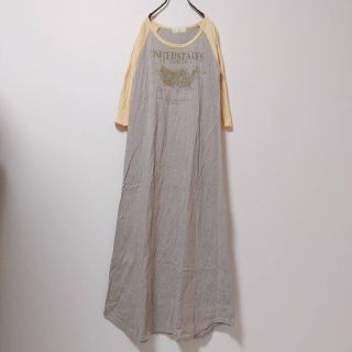 ダブルクローゼット(w closet)のダブルクローゼット w closet ラグラン ロングワンピース used加工(ロングワンピース/マキシワンピース)