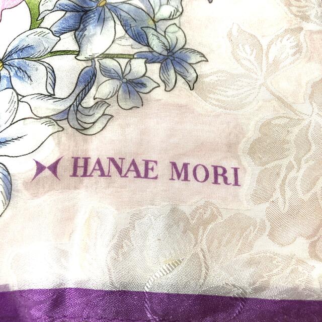 ????新品未使用????HANAE MORI????シルク100%大判スカーフ????