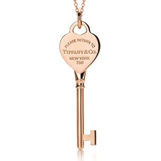 ティファニー(Tiffany & Co.)のWhite様 ティファニー K18 ローズゴールド ハート キー ネックレス(ネックレス)