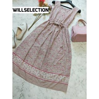 ウィルセレクション(WILLSELECTION)のWILLSELECTION 花柄 リボン付き デート お出かけ ワンピース(ロングワンピース/マキシワンピース)