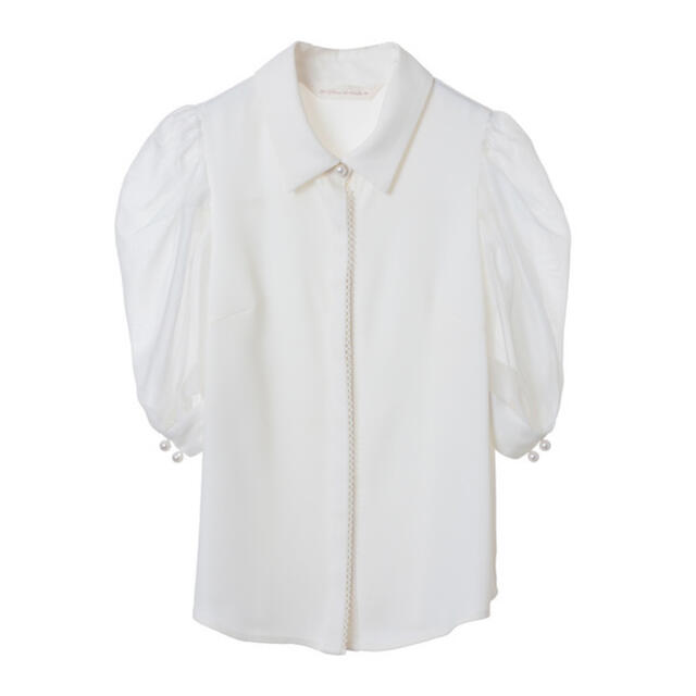 31 Sons de mode(トランテアンソンドゥモード)の着用回数3回程度の美品♡シアーパススリーブブラウス♡ホワイト レディースのトップス(シャツ/ブラウス(半袖/袖なし))の商品写真
