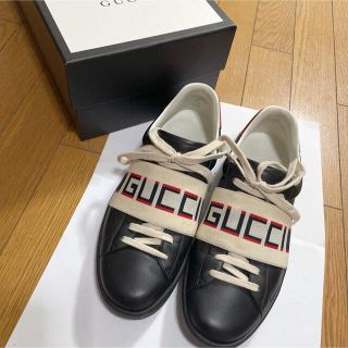 グッチ(Gucci)のGUCCI  ストライプレザースニーカー(スニーカー)