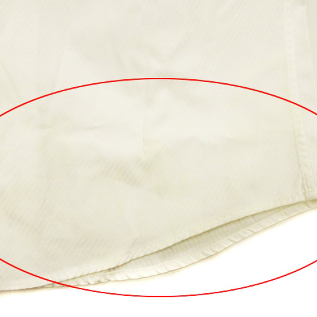 Balenciaga(バレンシアガ)のバレンシアガ シャツ シャドーストライプ 長袖 ロゴ 比翼 コットン 白 S メンズのトップス(シャツ)の商品写真
