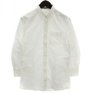 BALENCIAGA 2022SS College Large Fit Shirt 675607 TYB18 バレンシアガ カレッジラージフィットシャツ ボタンダウン オーバーサイズ 長袖 刺繍 ホワイト サイズ37【231110】【-B】【me04】