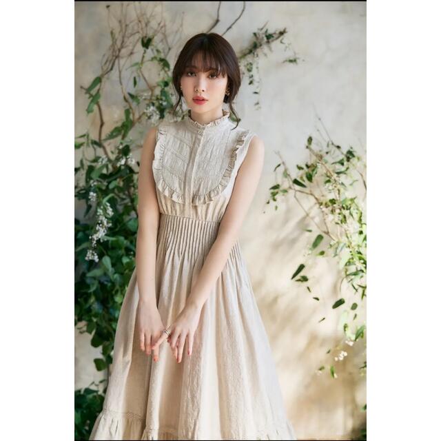38バストpaisley Cotton Lace Long Dress