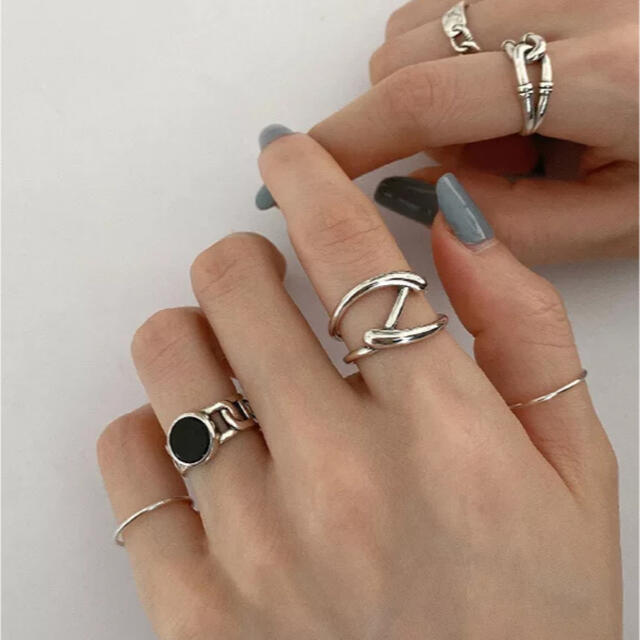 ヴィンテージ　silver ring 2点セット④ レディースのアクセサリー(リング(指輪))の商品写真