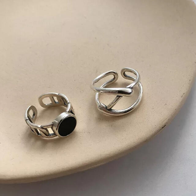 ヴィンテージ　silver ring 2点セット④ レディースのアクセサリー(リング(指輪))の商品写真