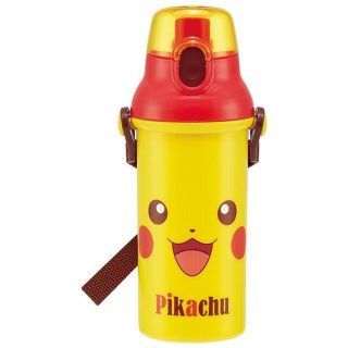 ポケモン(ポケモン)の抗菌食洗機対応直のみワンタッチボトル　ピカチュウ　フェイス21(水筒)