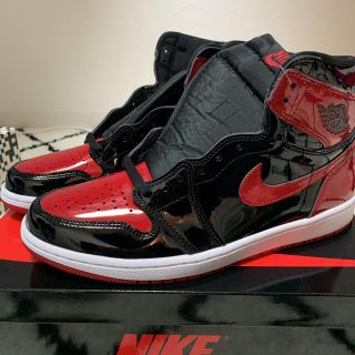 ナイキ(NIKE)のAIR JORDAN 1 RETRO HIGH OG PATENT BRED(スニーカー)