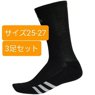 アディダス(adidas)の新品　未使用　アディダス　クルーソックス 　３足組　黒(ソックス)