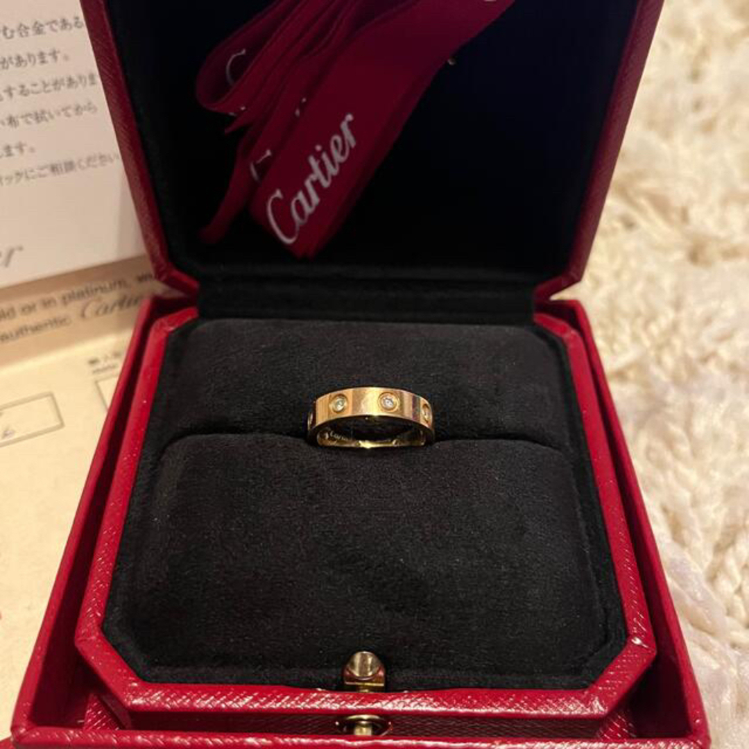 Cartier(カルティエ)のCartier (カルティエ) ミニラブリング　ピンクゴールド／8Pダイヤ レディースのアクセサリー(リング(指輪))の商品写真