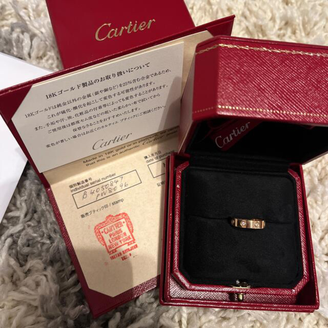 Cartier(カルティエ)のCartier (カルティエ) ミニラブリング　ピンクゴールド／8Pダイヤ レディースのアクセサリー(リング(指輪))の商品写真