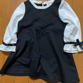 ニシマツヤ(西松屋)の黒いワンピース90サイズ(ドレス/フォーマル)
