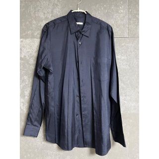 コモリ(COMOLI)のcomoli コモリ　シルクシャツ navy サイズ2(シャツ)