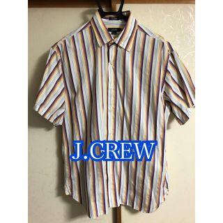 ジェイクルー(J.Crew)の【美品】ジェイクルー　マルチカラーストライプ　半袖シャツ　メンズXL（大きめL）(シャツ)