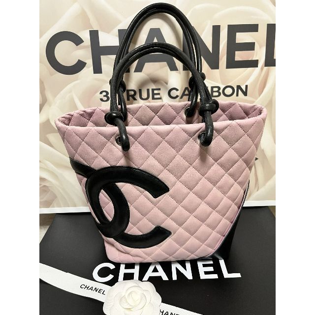 CHANEL - ☆正規超美品☆シャネル カンボンライン トートバッグ ピンク ...