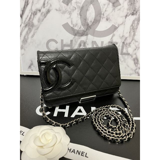 CHANEL - ☆正規超美品☆シャネル カンボンライン チェーンウォレット