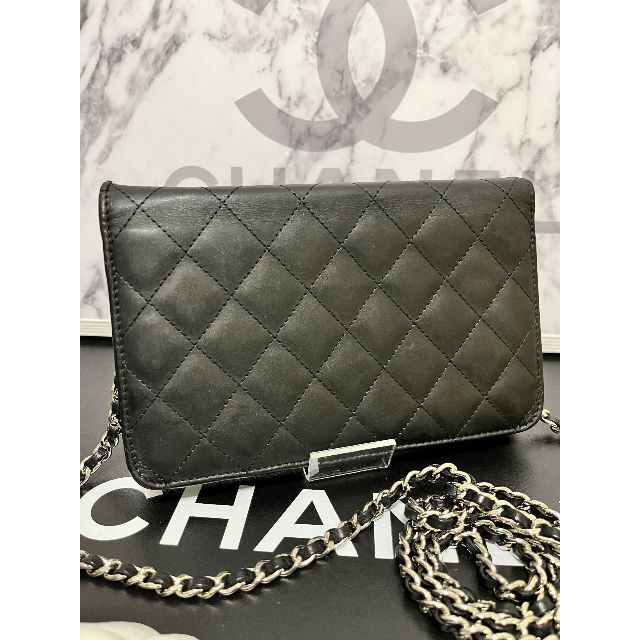 専用❣️シャネル♡CHANEL????マトラッセ長財布♡定番ブラック♡パテント