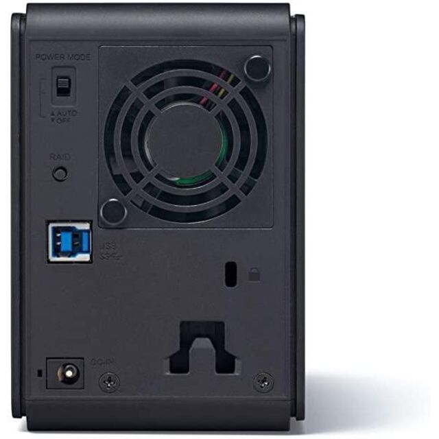 スマホ Buffalo DRAMキャッシュ搭載USB3.0用外付けHDD冷却ファン搭載の