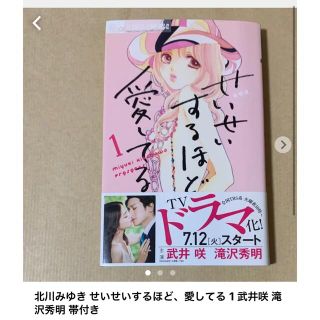 ショウガクカン(小学館)の北川みゆき せいせいするほど、愛してる 1 武井咲 滝沢秀明 帯付き(少女漫画)