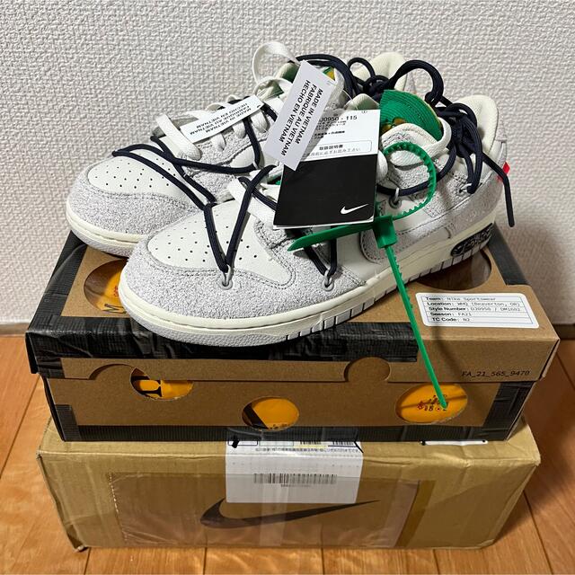 スニーカーNIKE OFF-WHITE DUNK LOW 20