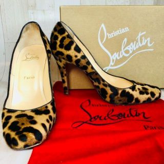 クリスチャンルブタン(Christian Louboutin)の【クリスチャン ルブタン 】38.5サイズ ヒョウ柄パンプス　箱・袋つき(ハイヒール/パンプス)