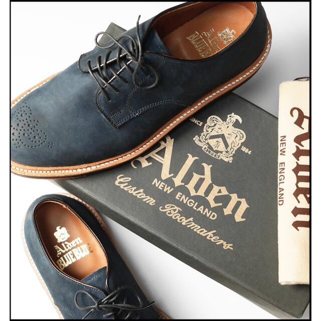 Alden オールデン モディファイド Vチップ 7.5D ブラックスエード 靴