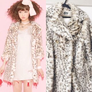 Katie BAD GIRL fur coat レオパード柄