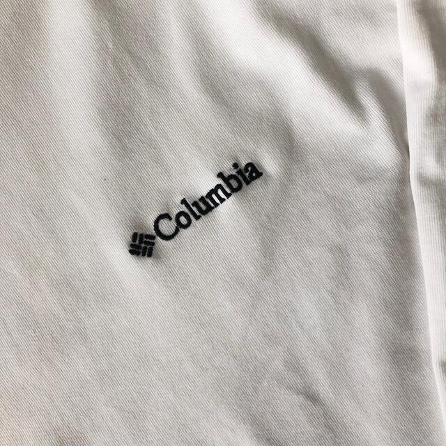 Columbia(コロンビア)のコロンビア  長袖シャツ ワンポイント刺繍ロゴ ホワイトxブラック Mサイズ メンズのトップス(Tシャツ/カットソー(七分/長袖))の商品写真