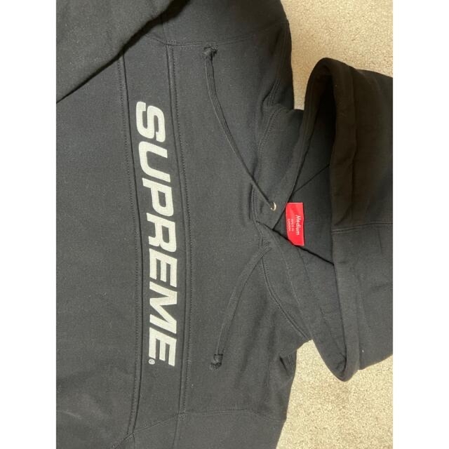 Supreme stripe hooded フーディ　パーカー　ブラック　L