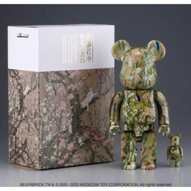 BE@RBRICK(ベアブリック)のBE@RBRICK 伊藤若冲「桃花小禽図」 100% ＆ 400% エンタメ/ホビーのフィギュア(その他)の商品写真