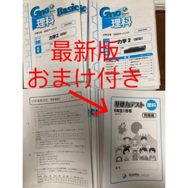 ☆正規品新品未使用品 グノーブル 基礎力テスト 理科 6年 12冊 1年分