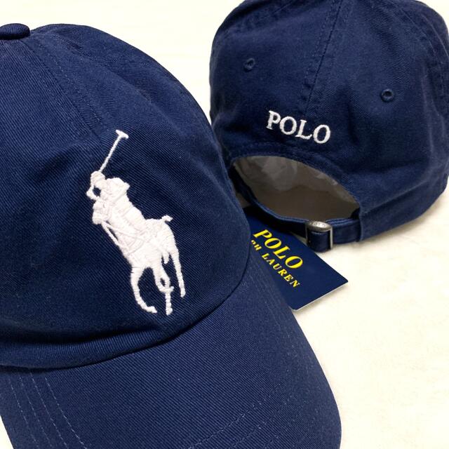 POLO RALPH LAUREN(ポロラルフローレン)のユニセックス 59cm 新品 ビッグポニー ベースボール キャップ / ネイビー メンズの帽子(キャップ)の商品写真