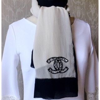 シャネル(CHANEL)のCHANEL ココマークツイード柄　スパンコール　ストール(マフラー/ショール)