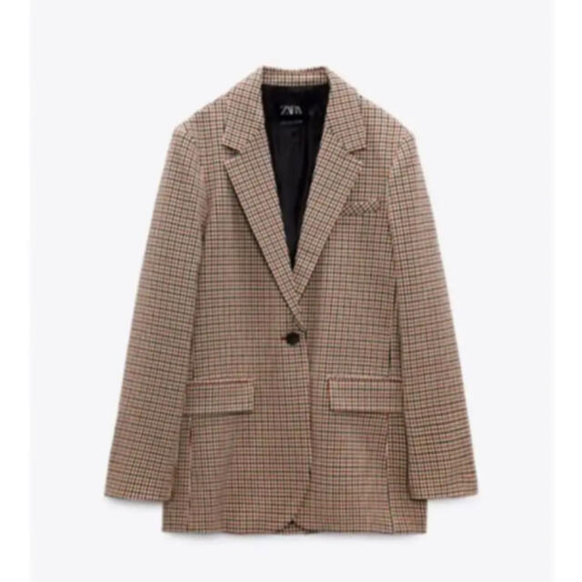 ZARA(ザラ)のZARA チェックブレザー　Sサイズ　新品未使用 レディースのジャケット/アウター(テーラードジャケット)の商品写真