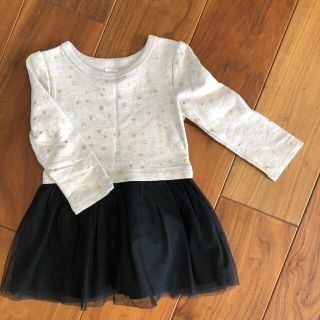 ベビーギャップ(babyGAP)の美品！　ベビーギャップ　チュール付きワンピース　90cm(ワンピース)