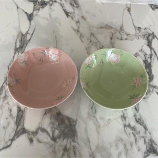 タチキチ(たち吉)の♥︎新品未使用♥︎たち吉　桜ボウル器　ピンクグリーン　ペアセット(食器)