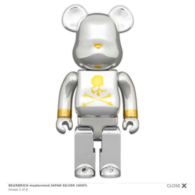 BE@RBRICK mastermind JAPAN SILVER 1000％