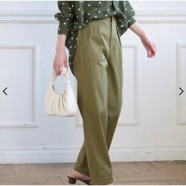 Spick and Span バックサテンイージーカーゴパンツ カーキ38 inbedding