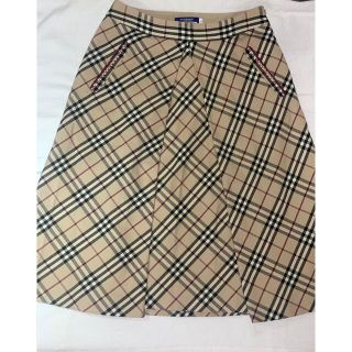 バーバリーブルーレーベル(BURBERRY BLUE LABEL)のBURBERRY LONDON BLUE LABELチェックスカート、38サイズ(ロングスカート)