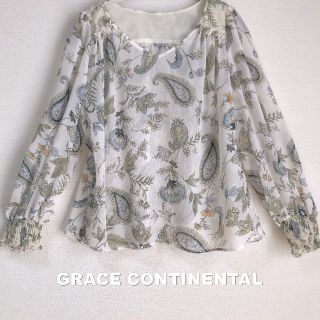 グレースコンチネンタル(GRACE CONTINENTAL)の【GRACE CONTINENTAL】サラサベイズリー クレープ加工 ブラウス(シャツ/ブラウス(長袖/七分))